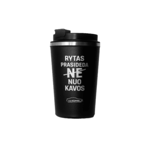 Puodelis „Rytas prasideda ne nuo kavos” 0.3l